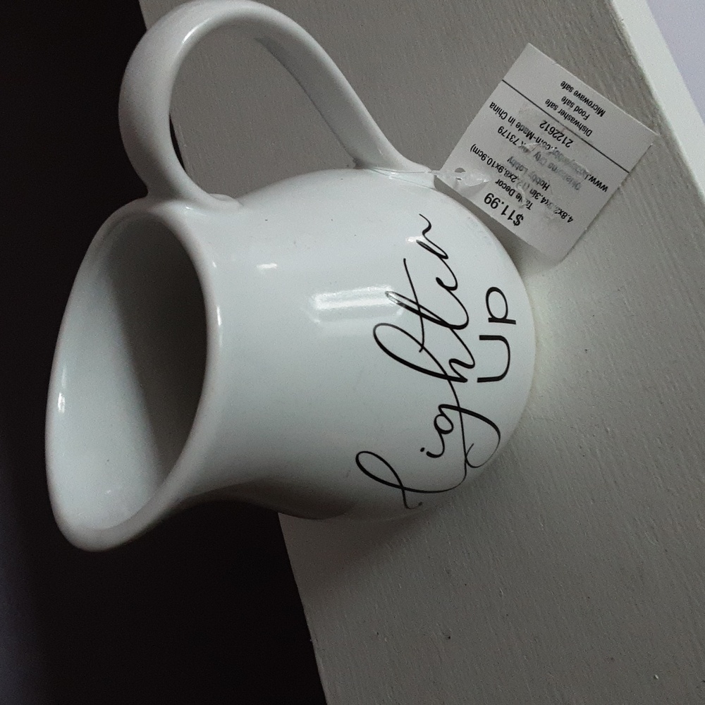Hobby Lobby Porcelain White Creamer Pitcher .